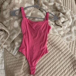 hot pink tank bodysuit